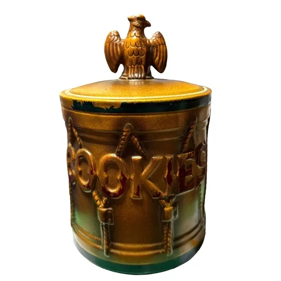 Vintage Drum Eagle Spirit ‘76 Cookie Jar Canister Japan
